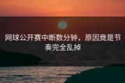 网球公开赛中断数分钟，原因竟是节奏完全乱掉